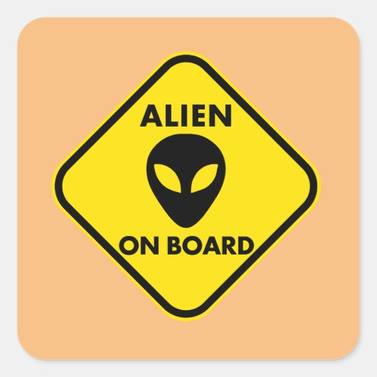 ALIEN À BORD DES STICKERS DE FUNNY (Devant)