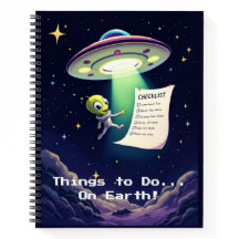 Alien Abductie Checklist | Whimsical Retro Sci-Fi