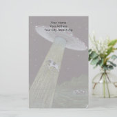 Alien Abduction Briefpapier (Staand voorkant)