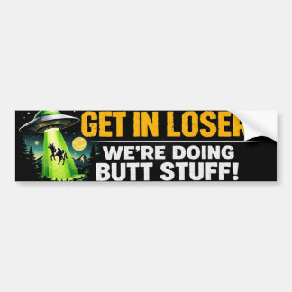 “Alien Abduction Bumpersticker – Grappige UFO Koe 