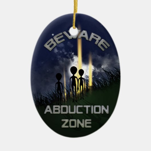 Alien Abduction door Hanger Keramisch Ornament (Voorkant)