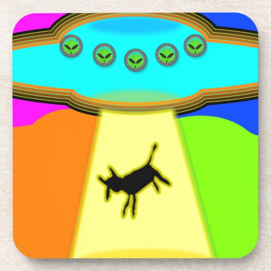 Alien Abduction Drankjes Onderzetter (Voorkant)