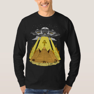 Alien Abduction Egyptian Pyramids Ancient UFO T-shirt