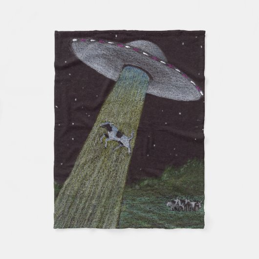 Alien Abduction Fleece Deken (Voorkant)