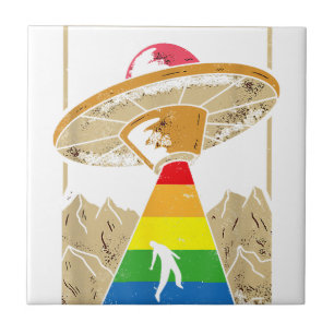 Alien Abduction Gay Pride Gaylien Lgbt Tegeltje