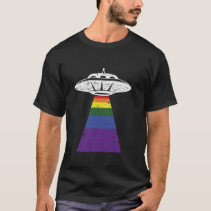 Alien Abduction Gay Pride LGBT-Q Gaylien UFO Trots T-shirt
