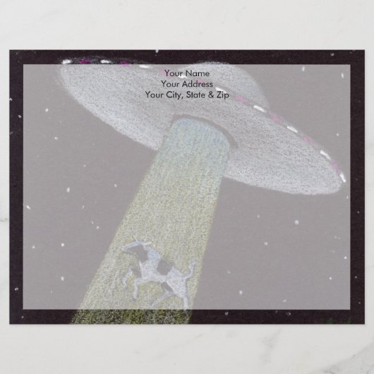 Alien Abduction Gepersonaliseerd Briefhoofd (Voorkant)