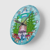 Alien abduction gnome ronde klok (Hoek)