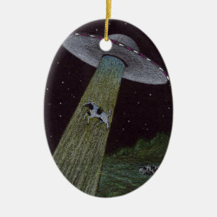 Alien Abduction Keramisch Ornament