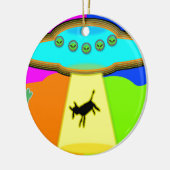 Alien Abduction Keramisch Ornament (Links)