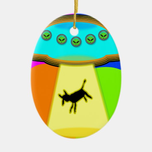 Alien Abduction Keramisch Ornament (Voorkant)