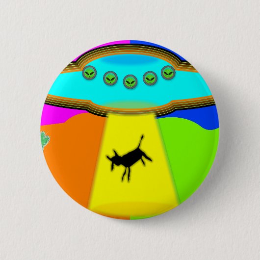Alien Abduction Ronde Button 5,7 Cm (Voorkant)