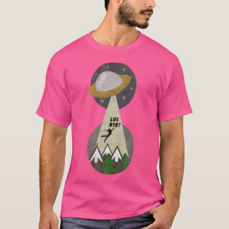 Alien Abduction Ruimteschip Funny Distressed Desig T-shirt