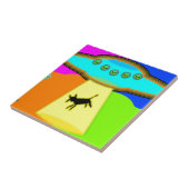 Alien Abduction Tegeltje (Zijkant)