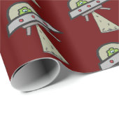 Alien Abduction UFO Flying Saucer Cadeaupapier (Rol Hoek)