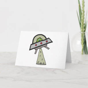 Alien Abduction UFO Flying Saucer Kaart
