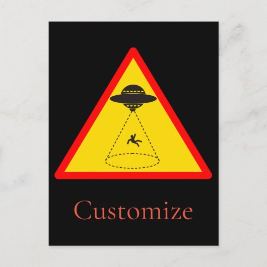 Alien Abduction UFO Thunder_Cove Briefkaart (Voorkant)