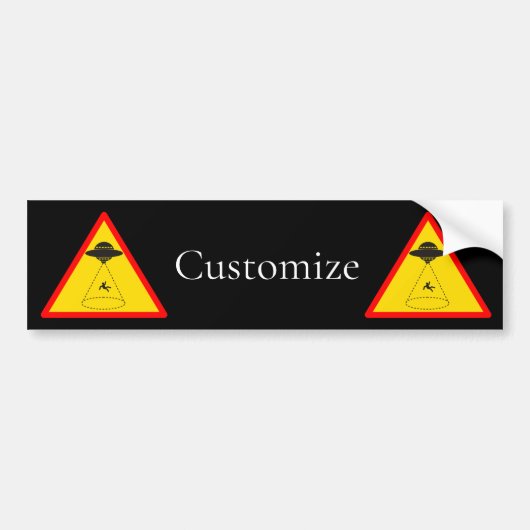 Alien Abduction UFO Thunder_Cove Bumpersticker (Voorkant)