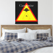 Alien Abduction UFO Thunder_Cove Canvas Afdruk (Insitu (Slaapkamer))