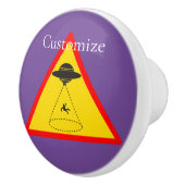 Alien Abduction UFO Thunder_Cove Keramische Knop (Rechts)