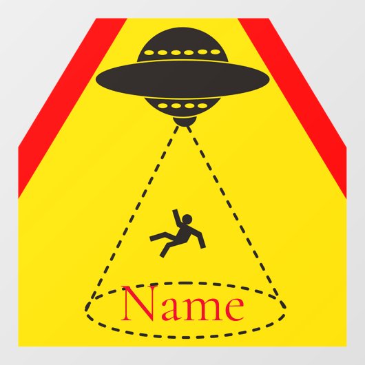 Alien Abduction UFO Thunder_Cove Raamsticker (Vel)