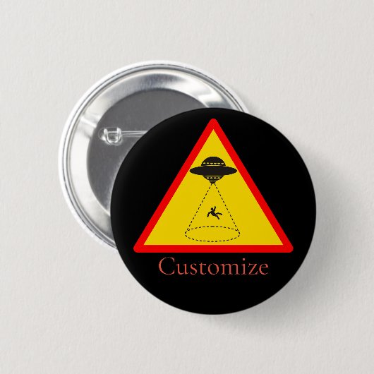 Alien Abduction UFO Thunder_Cove Ronde Button 5,7 Cm (Voorkant /achterkant)