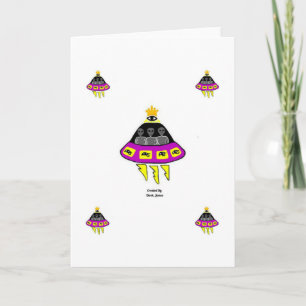 Alien Abduction Vertical Wenskaart Kaart