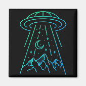 Alien Adventure Ufo Flying Saucer Lovers Grappig Magneet (Voorkant)