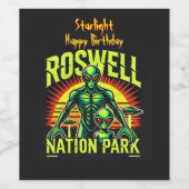 Alien Adventures Start Here in Roswell! Wijn Etiket (Enkel label)