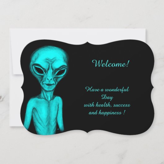 Alien, Ajouter Votre Invitation De Texte (Devant)