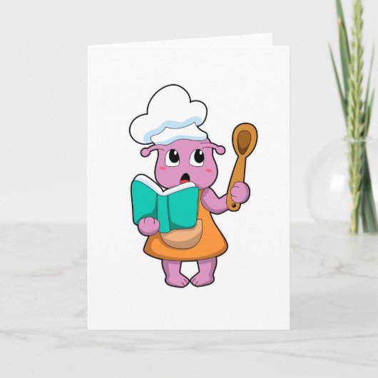 Alien als Cook met Cookbook Kaart (Voorkant)