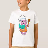 Alien als Cook met Cookbook T-shirt (Voorkant)
