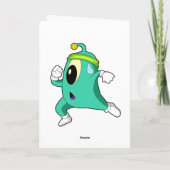 Alien als hardloper kaart (Achterkant)