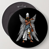 Alien Anunnaki God Ancient Sumerian King Ronde Button 6,0 Cm (Voorkant /achterkant)