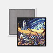 Alien Archeology Square Magnet Magneet (Voorkant / Achterkant)