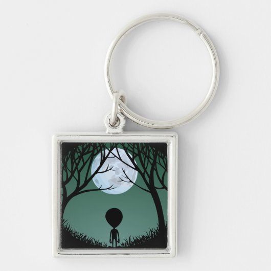Alien Art-Sleutelhanger - Buitenaardse geschenken Sleutelhanger (Voorkant)