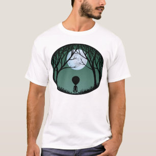 Alien Art T-shirt Mannen Maan Shirten