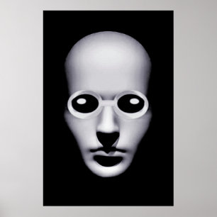 Alien avec lunettes Poster d'horreur