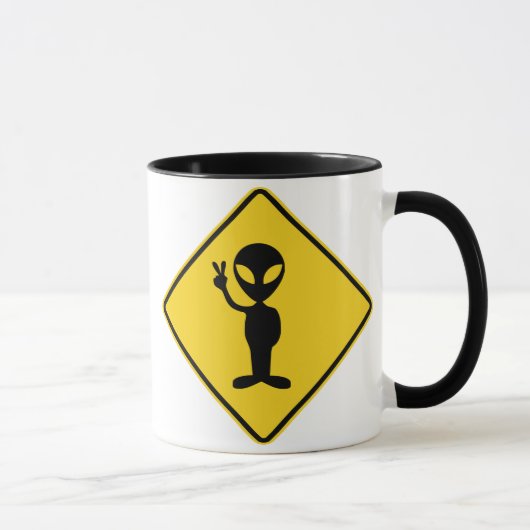 Alien Avertissement Mug (Droite)