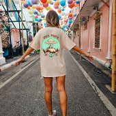 Alien Back print UFO, blijf vloeiend,  stijl T-shirt