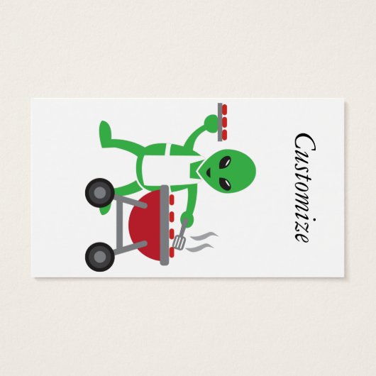 Alien Barbecue Cookout Thunder_Cove Visitekaartje (Achterkant)