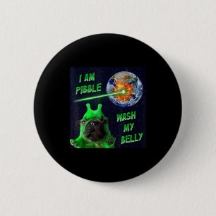 Alien Bble Grappige Brainrot Hond Meme Ruimte Ik B Ronde Button 5,7 Cm