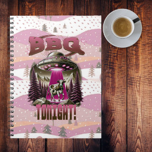 Alien BBQ Koe ontvoering grap Notitieboek