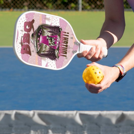 Alien BBQ Koe ontvoering grap Pickleball Paddle (Insitu)