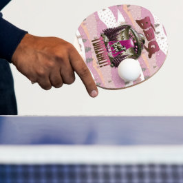 Alien BBQ Koe ontvoering grap Tafeltennisbatje