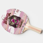 Alien BBQ Koe ontvoering grap Tafeltennisbatje (Zijkant)