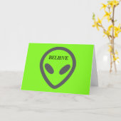 Alien Believe Custom Kaart (Gele Bloem)