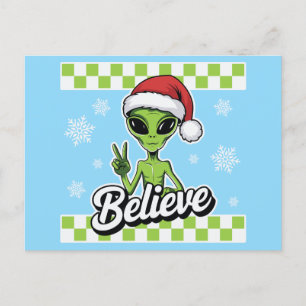 Alien Believe Feestdagenkaart