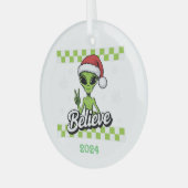 Alien Believe Glas Ornament (Voorkant links)