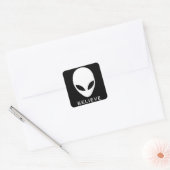 Alien Believe Vierkante Sticker (Envelop)